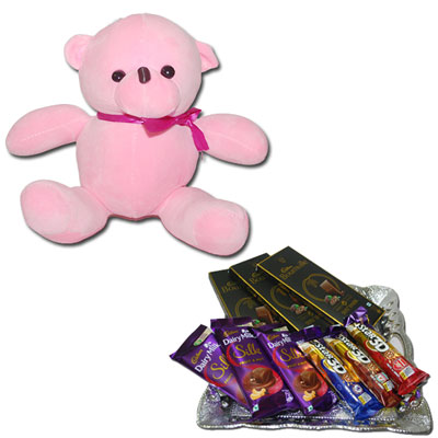 "Teddy with Chocos - Code C09 - Click here to View more details about this Product
